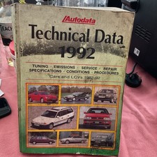 Autodata Vintage Technical Car Data Book 1992 loads of information