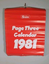 Vintage 1981 The Sun Page Three 3 Calendar