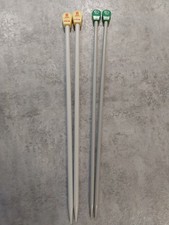 2 Pairs Prym Knitting Needles,  Plastic 8mm , Metal 6.5mm , Approximately 13.5 "