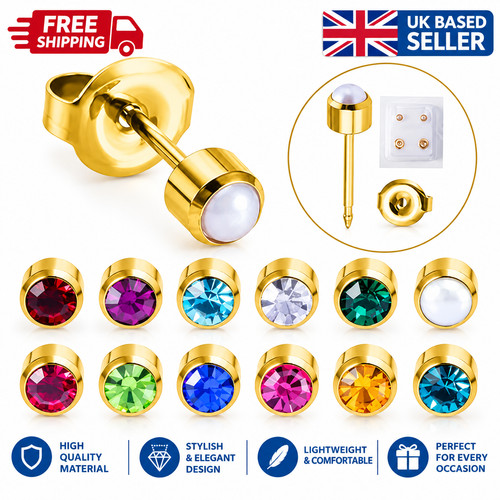 Gem earrings ear studs - earrings, stud