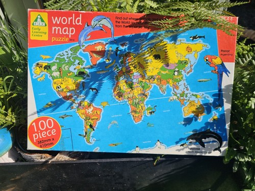 Vintage elc world map puzzle - world,