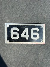 Bristol Omnibus Tilling Bus Coach Fleet Reg Number Chassis Plate Sign Badge 646