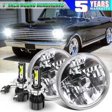 Pair 7"Round LED Headlights