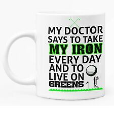 Golfing Mug 11oz White Ceramic