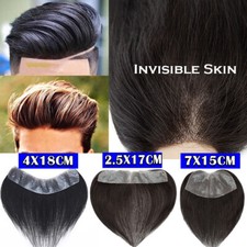 Mens Toupee Human Hair
