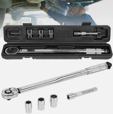 Ratcheting Torque Wrench 1/2" Square Drive 40-210Nm with Extension Bar Sockets