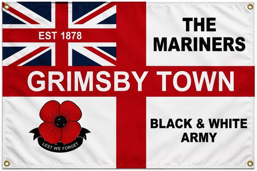 Grimsby town flag 5ft - 5ft, 3ft