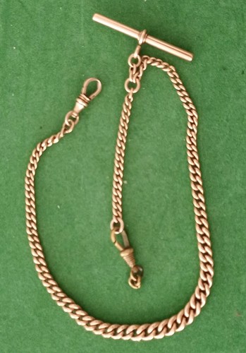 Antique 9ct gold double albert - 9ct,