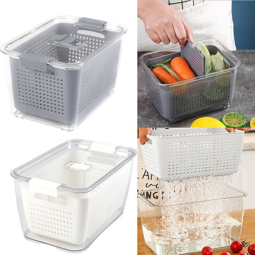 Fridge storage box stackable - box,