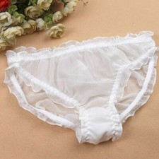 Womens 100% Silk Ruffle Frilly