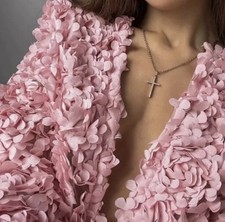 ?Zara Textured Floraral 3D Dress - Coat, Size S?