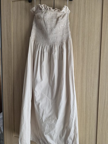 Nude elastic strapless - nude, dress