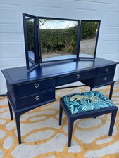Stag Minstral Dressing Table with Triple Mirror and 3 Drawers
