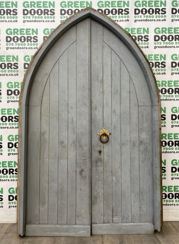 Arched church french doors - arched,