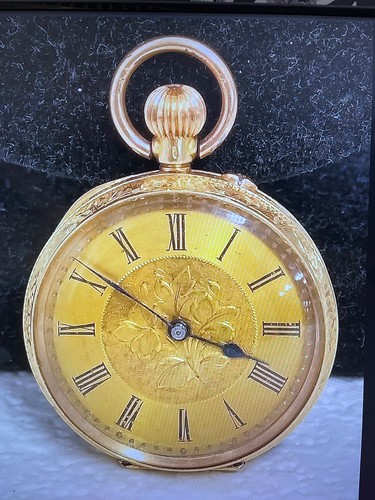 18ct gold cased pocket - , watch