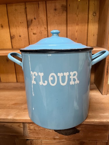 Vintage flour bin with - bin, in