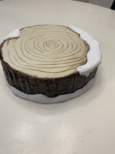 Snowy log cake dessert - snowy,