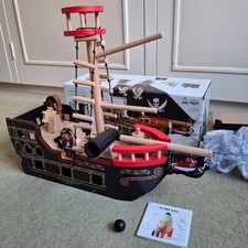WOODEN PIRATE SHIP By Le Toy
