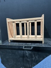 vintage 1960s handmade dolls cot bed wooden Ref C