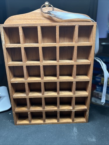 Thimble display case wooden - thimble,