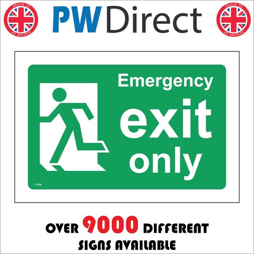Sign emergency exit only - emergency,
