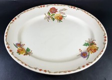 Burleigh Balmoral Dinner Plate Autumn Colours Floral Rose Design