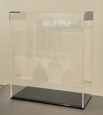 Ralph Marks 82 x 70 cm Premium Art Countertop Clear Display Case on Black Plinth
