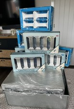 Vintage Cake Decorations Square Pillars 8 white & 19 silver Culpitt