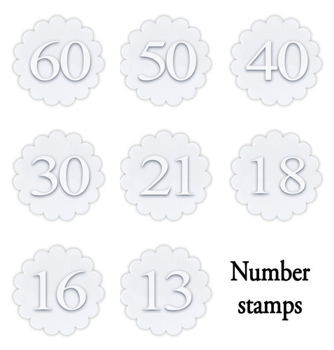 Milestone number cookie stamp - milestone,