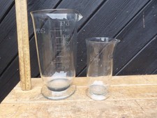 2 Antique / Vintage Glass Lab