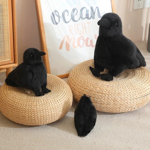 Realistic crow raven plush - realistic,