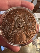 Pirate Treasure Chest 5 oz .999 Fine Copper Round – Skeleton Captain Design 