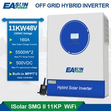 Easun 11KW Solar Inverter Parallel Off Grid 48V 230V 2*MPPT 160A 60-500VDC WIFI