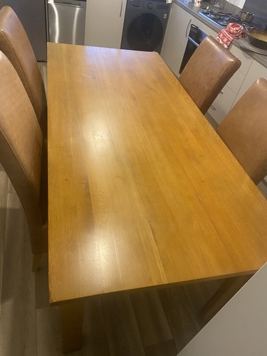Solid oak dining table 4 - solid, &