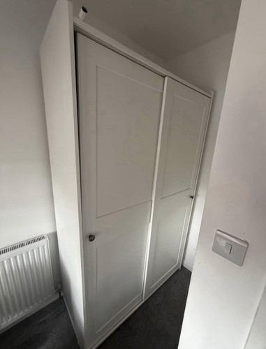 White double wardrobe with - wardrobe,