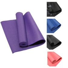 YOGA MAT EXERCISE FITNESS AEROBIC GYM PILATES CAMPING NON SLIP 6mm THICK 