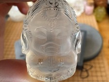 Carved clear quartz crystal - clear,
