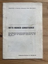 MF70 Mower Conditioner Booklet