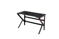 120cm Black Gaming Desk K Shaped PC Table E-Sport Racing
