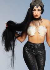 Womens Extra Long Black Gothic