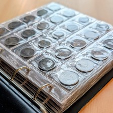 Old British Coins In A Binder  Album, Collection Of 250+ Coins, George IV - QEII