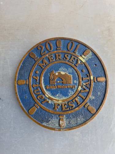 Brass canal plaque - canal,