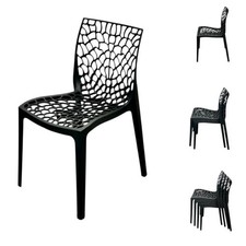 Black garden bistro chairs - black,