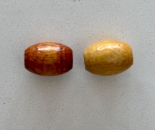 Oval wooden beads - wooden,