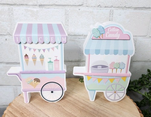Cotton candy ice cream cart - ice,