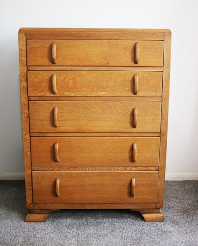 Art deco oak chest - oak, of
