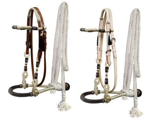 Showman leather headstall - leather,