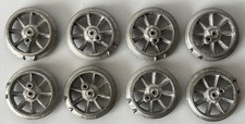 SET OF 8X O GAUGE WHITE METAL KIT LOCO WHEELS LOCOMOTIVE WHEELS SPOKED TWIN HOLE