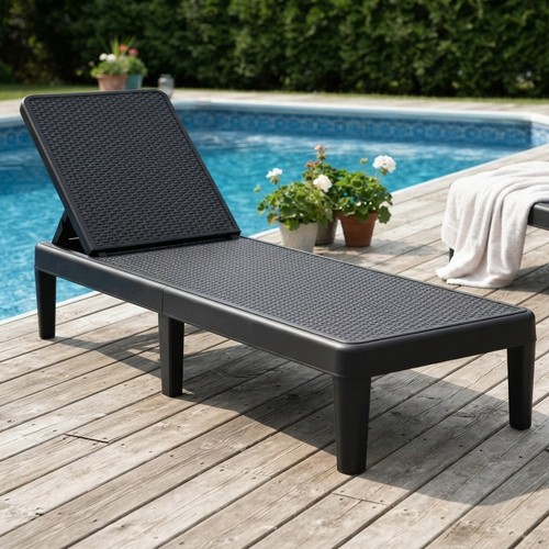 Garden sun lounger black - sun, pp