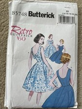 Butterick Retro Dress Pattern B5748, 14 - 22, New,￼Uncut ￼￼